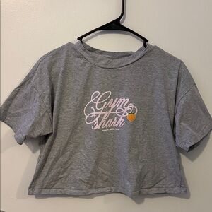 Gymshark Gray Crop Top with Logo